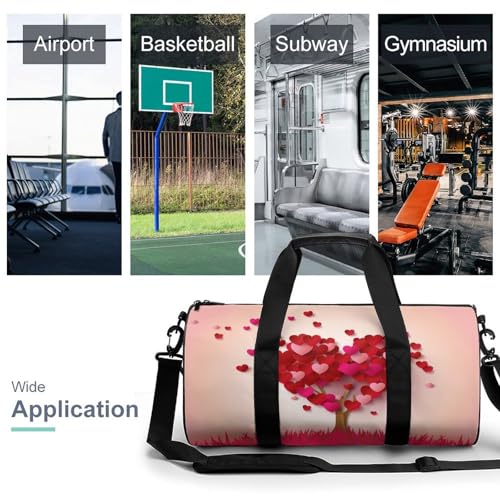 Sac de sport Arbre de l'amour format 45x23x23cm compact pour gym