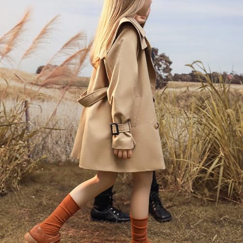 Girls Windreaker Coat Casual Retro Fall Winter Jacket Kids Plaid Style Button Up Long Sleeve Outwear Windproof Tops3