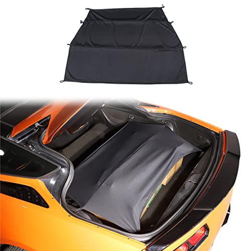 Car Trunk Cargo Cover Compatible with for Chevrolet Corvette C7 2014-2019, Retractable Trunk Security Shield Shade Auto Tail Box Accessories (Large)