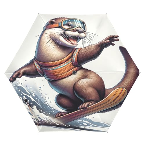 Parapluie de spécialité Sporty Otter Snow White haute résistance pour photographes