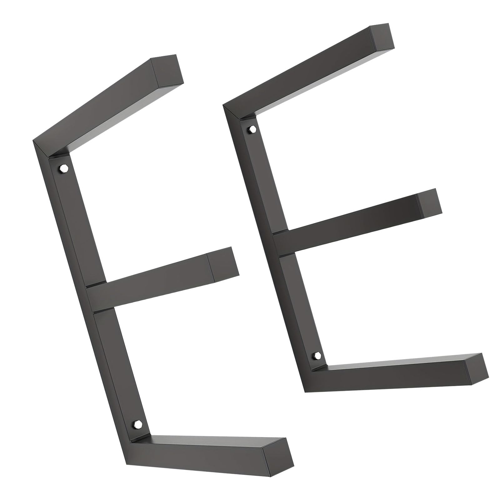 Tsophreniq Black Space Saving Wall Mounted Racks Organizers 660Lb Garage Shed Storage Areas Versatile Wall Mounted Racks