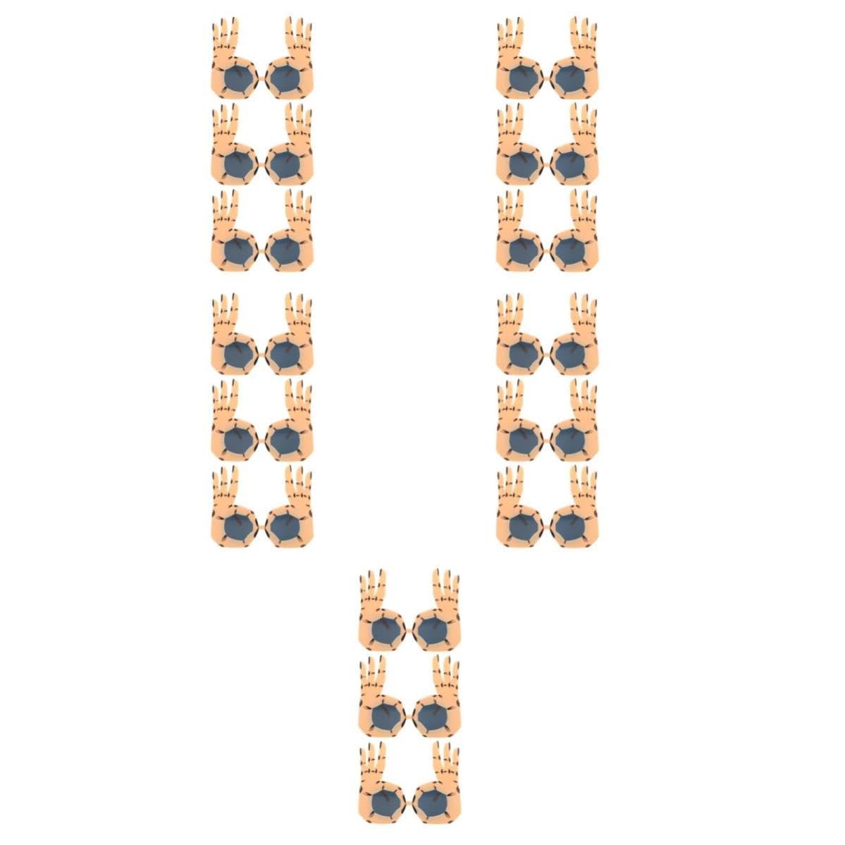 Tofficu 15 Stück Beige Ok Hand Geformte Scherzbrille aus Kunststoff für Halloween Party mit Leichtem Design und Einzigartigem Stil als Lustiges Kostümaccessoire