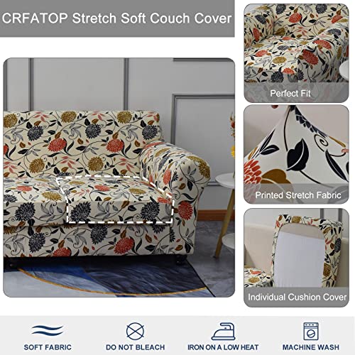 Crfatop 2 Piece Soft Chair Covers For Dogs Stretch Armchair Cover Slipcovers For 1 Seater Chair Slip Cover Washable Sofa Furniture Covers With 1 Individual Cushion Covers,(Small,01) #TOP2