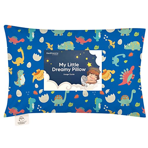 Toddler Pillow With Pillowcase - 13X18 My Little Dreamy Pillow - Organic Cotton Toddler Pillows For Sleeping, Kids Pillow, Travel Pillows For Sleeping, Mini Pillow, Toddler Bed Pillows (Dinoworld) #TOP28