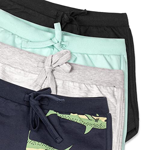 Image of Real Basics Premium Cotton Shorts for Girls - Regular Fit Printed Girl Shorts (Pack of 4)