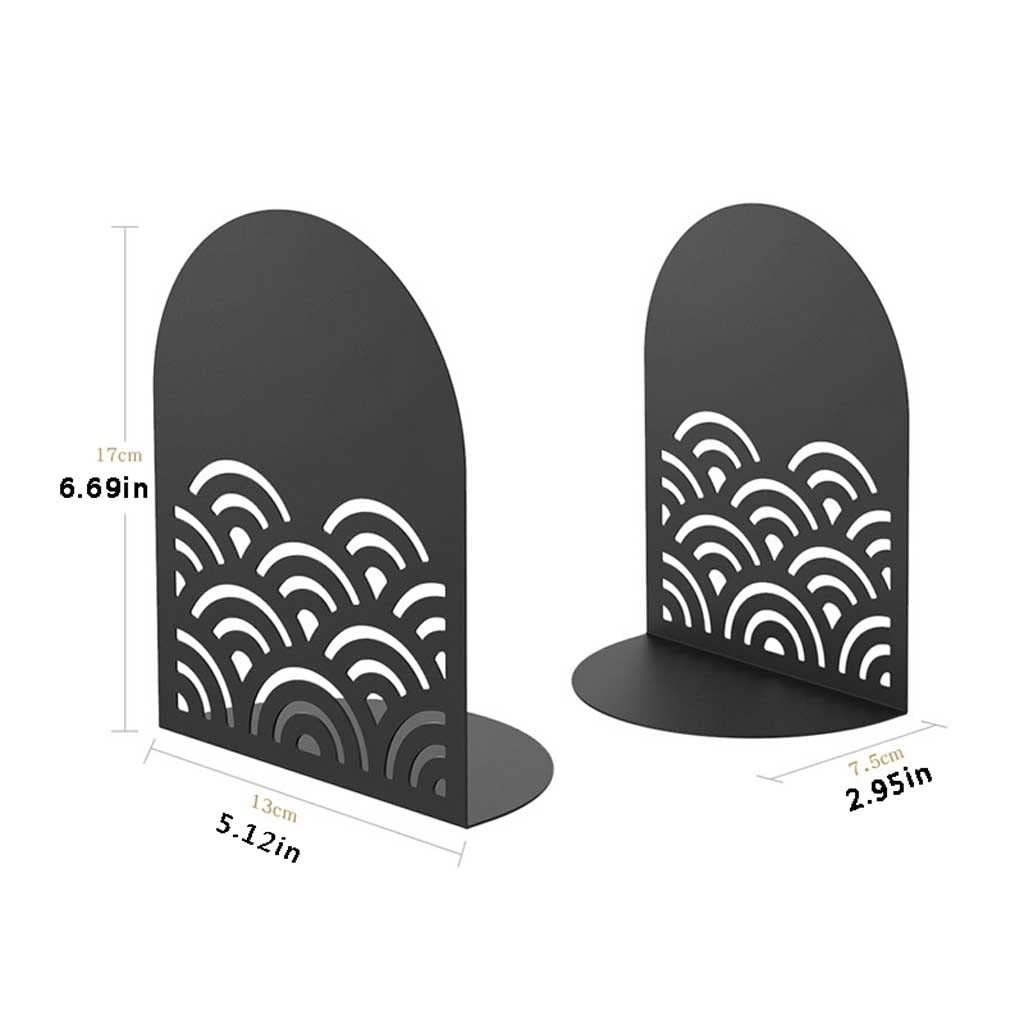 Książka End Metal, Podpórki do książek Metalowe Czarne 13x7,5x17cm