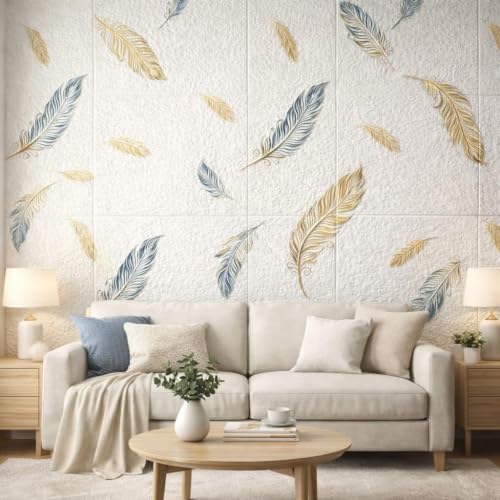 Image of 3D Brick Wallpaper for Wall | Self Adhesive PE Foam DIY Panel | Peel & Stick Decor for Home, Living, Bedroom & Office (70 x 77 cm, Appx 5.8 Sq Ft) (8, MP WHITE-01)