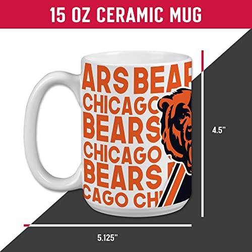 Image of Rico Industries NFL Football 15 oz White Ceramic Mug