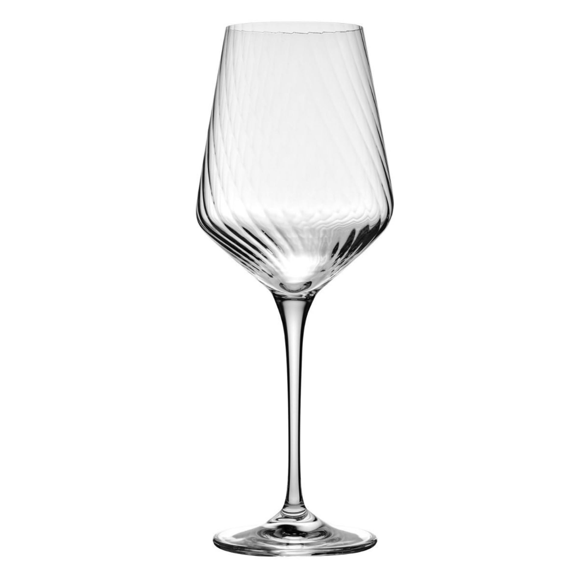 KROSNO Kieliszki do Białego Wina Avant-Garde LUMI, Zestaw 4 x 450 ml | Szkło Kryształowe Bezołowiowe, zdobienie optyczne, do chardonnay, win musujących i koktajli, zmywarka