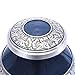 GSM Brands Cremation Urn Holds Adult Human Ashes (Extra Large Capacity up to 300 lbs) - Handcrafted Funeral Memorial with Striking Blue Design (12 Inch Height x 7.75 Inch Width)