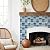 Walanz 10 Sheets Peel and Stick Backsplash, Self Adhesive Wall Tiles, 3D Adhesive Tile Backsplash, 12"x12"Morocco Premium Self Adhesive Wall Tiles Peel and Stick for Kitchen, RV(Mist Blue Diamond)