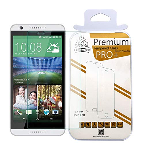 Gorilla Tech HTC Desire 820 Film en Verre Haut De Gamme Invisible Incassable Et Dureté 9H Transparant Qualité HD Anti -Bris Transparent Et Résistant Aux Rayures