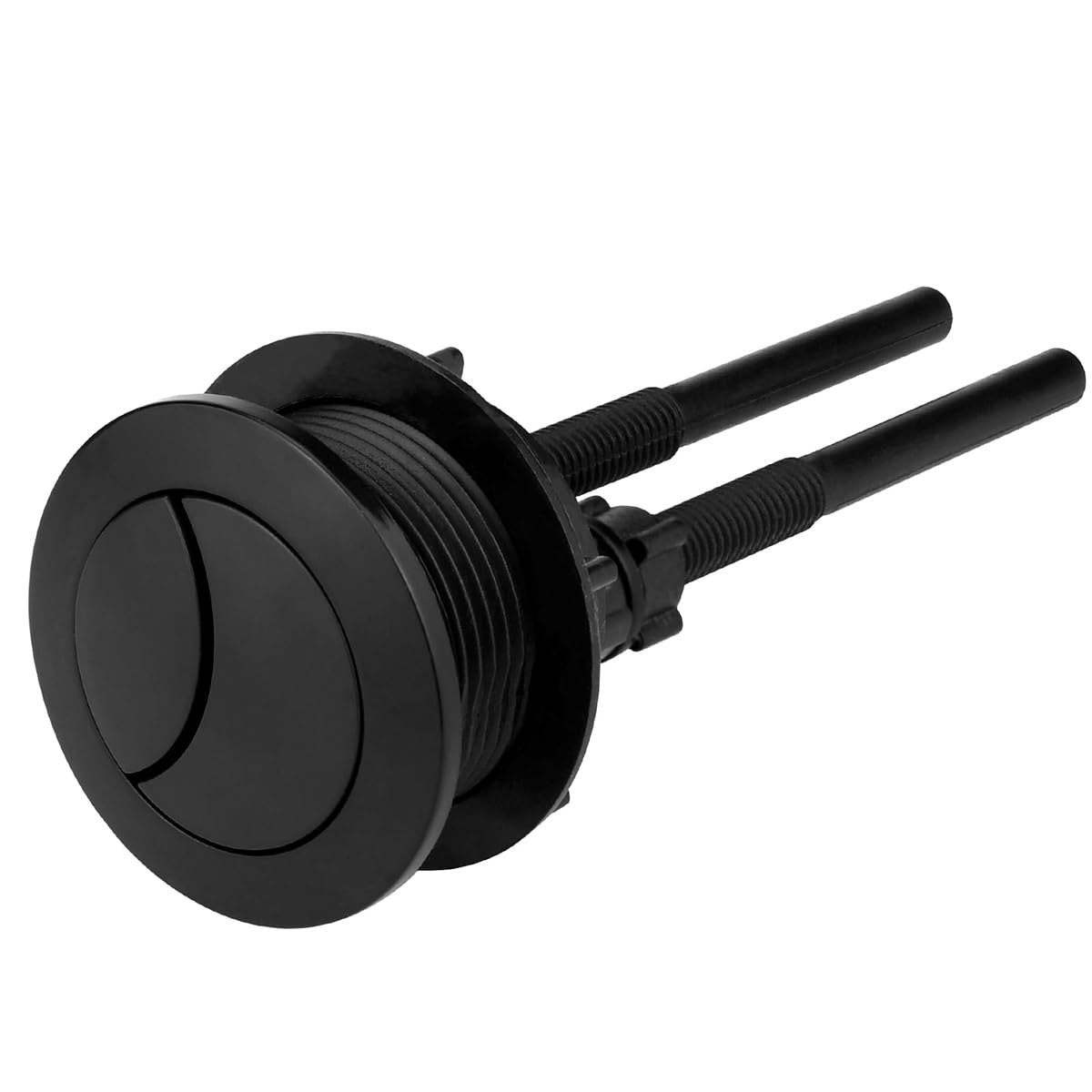 Black Toilet Flush Button Replacement, Spring Dual Press Toilet Flusher Top Button, for Bathroom Toilets Water Tank Repair(L)