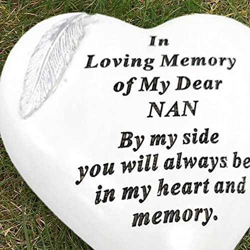 OnlineStreet Memorial Stone Heart Plaques Grave Ornaments - Image 3