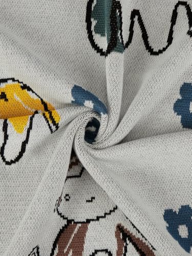 Image of haus & kinder Knitted Baby Blanket, Soft Breathable Baby Blankets Newborn, Premium Baby Blanket for 0-2 Years, Cozy Blankets for Crib, Nursery & Stroller, New Born Baby Essentials | Zoo Cuddle