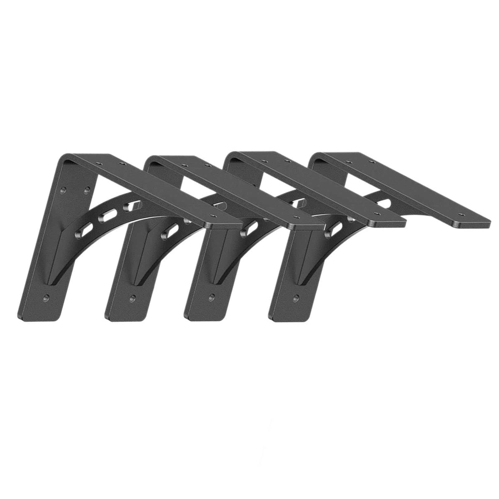 Jazuaiao Of 4 Floating Shelves Sturdy Carbon Steel 6 Inch Wide Space Saving Wall Mounted Storage Rack Space Saving Wall Shelf