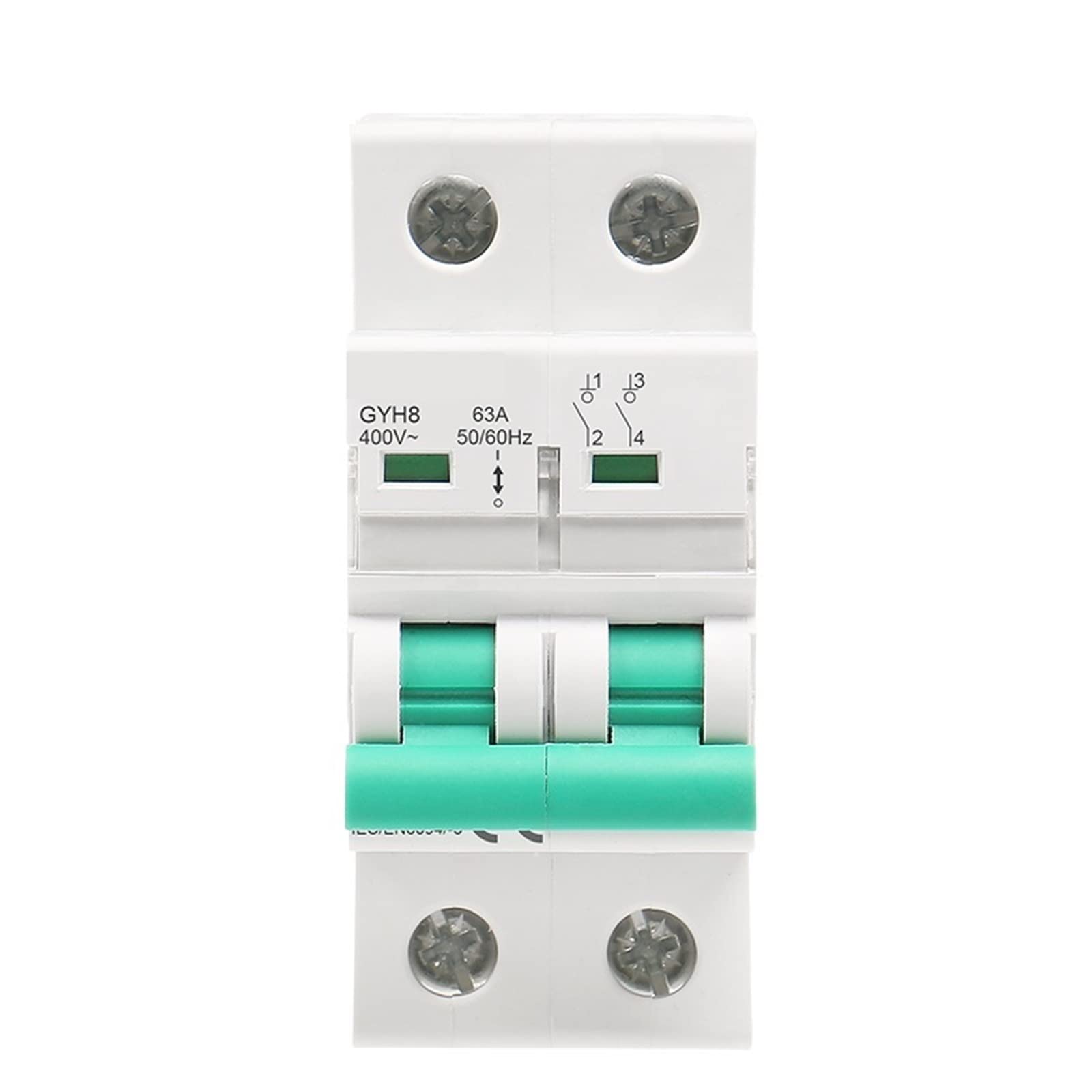 YFHGULBTK GYH8 Din Rail 2Pole Main Switch Function Disconnector Isolator Circuit Breaker 400VAC DP 1Pcs(25v)