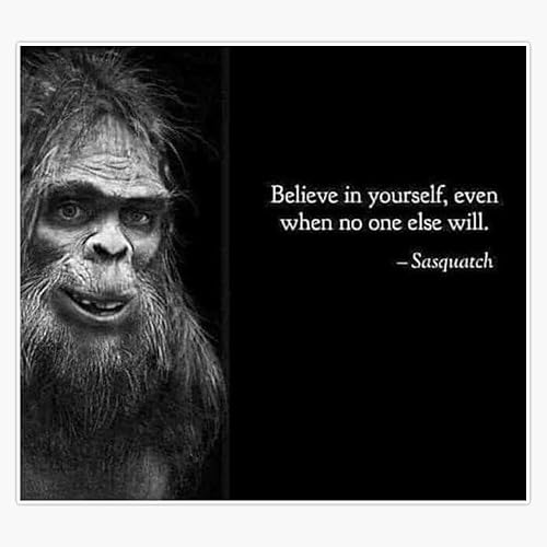 Sasquatch Believe in Yourself - Adhesivo adhesivo para parachoques (5 pulgadas)