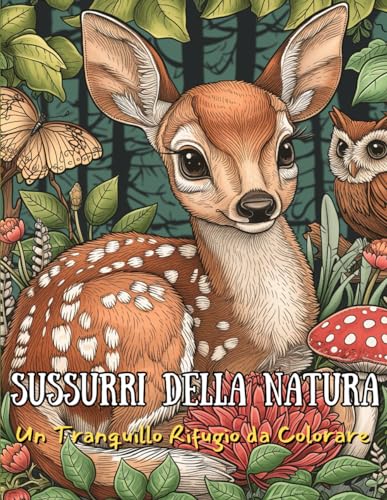 Sussurri della Natura - Un Tranquillo Rifugio da Colorare: Libro da Colorare Animali Selvatici & Boschi per Adulti & Adolescenti, Paesaggi Boschivi & ... Naturali da Colorare Rilassanti & Anti Stress