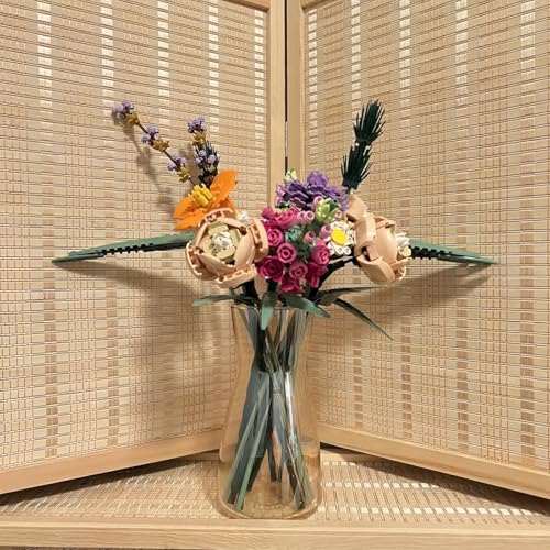 image for Nisoger 8 inch Clear Glass Flower Vases for Centerpiece Table Home Ind
