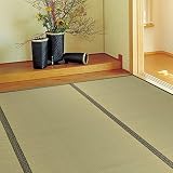 萩原 い草カーペット 上敷き 柳川 江戸間6畳 約261×352cm い草 ラグ お手頃上敷き 双目織 抗カビ 軽量 傷防止 日焼け防止