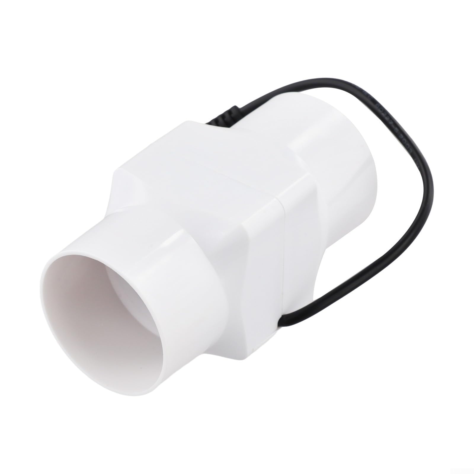 Ventilateur d'échappement en ligne 12 V 6 W/ventilateur extracteur puissant pour circulation de l'air intérieur pour atelier sous-sol tente (blanc 60 mm)