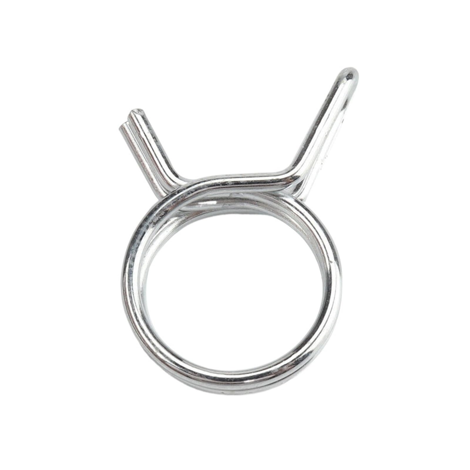 Hqycl One Color 20Pcs Stainless Steel Spring Tube Clamps Double Spring Tube Clamps For Motorcycle Fuel Line Hose Wire(M14white Zinc Plated)