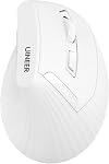 Vertical Mouse Wireless,Bluetooth Mouse with BT5.0/4.0/2.4G, Rechargeable Mouse with Battery Indicator,Ergonomic Design for Comfort and Reduced Wrist Strain, Ideal for Home& Office Use (White)