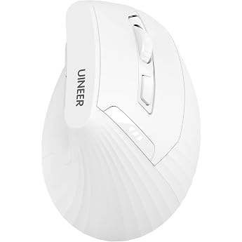 Uineer Vertical Ergonomic Mouse Wireless Bluetooth & 2.4GHz 6 Buttons