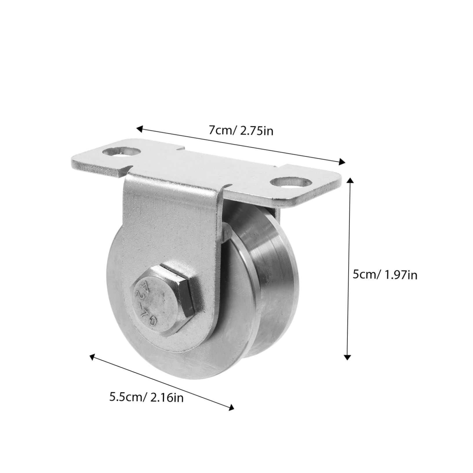 PRETYZOOM 2 Pezzi Pulegge per Cavi Parete con Cuscinetti Interni in Acciaio Inossidabile Argento Pulegge a V per Porte Scorrevoli Facile da Installare