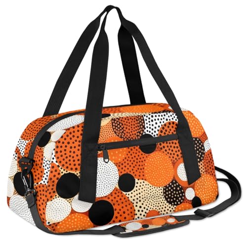 Pattern With Dots Kids Duffle Bag Boys Girls Small Sport Dance Gym Bag for Overnight Travel Weekender Carry On3