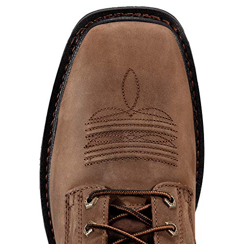 Ariat Mens Cascade 8" Wide Square Toe Steel Work Western Boot, Alamo Brown, 10.5 Wide US