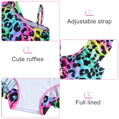 Image of Funnycokid Baby Toddler Girls Swimsuit 4 Piece Bathing Suit Long Sleeve Rash Guard Sets 12 Months-7 Years
