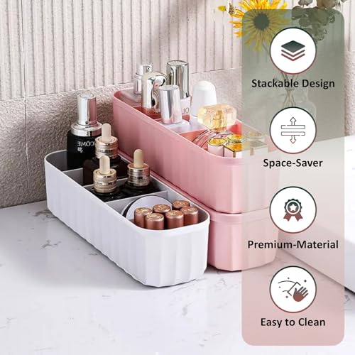 Image of JD FRESH Plastic Wardrobe Organizer for Storage /Storage Box for Wardrobe /Drawer Organizers for Underwear /Socks /Ties /Closet Dividers /Innerwear Organiser for Wardrobe,(Multi-Color,Pack of 2),Assorted