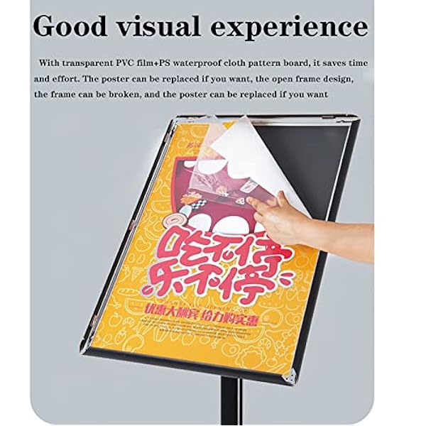 Staande poster display stand,A2 teken houder,voetstuk posterstandaard voor bruiloft show display reclame verkoop van display met zware metalen basis zwart
