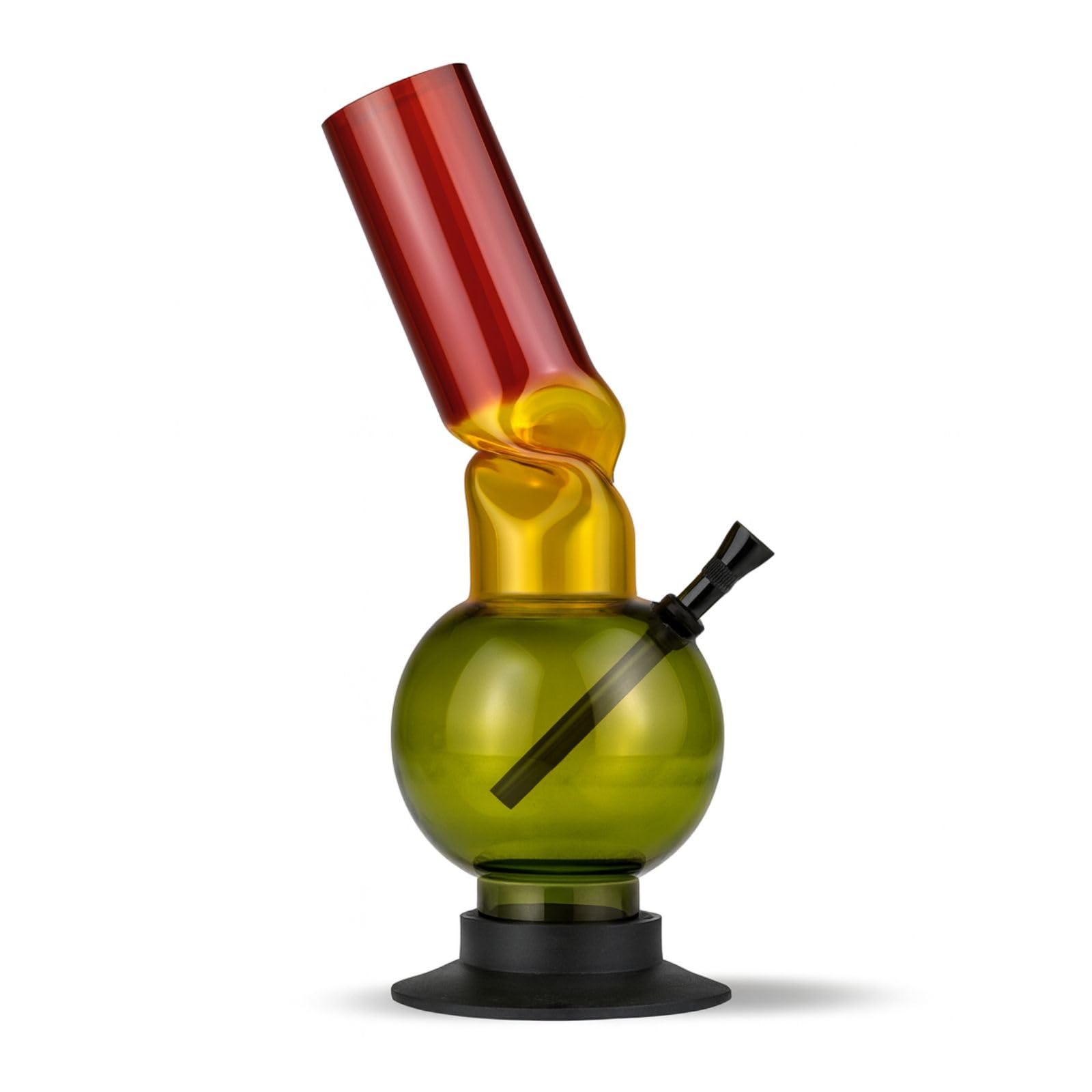 Weedness Bong in Acrilico Boby 30 cm con Foro di aspirazione - Piccolo Set Accessorio Pipa Waterpipe Set plastica