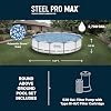 Set de Piscina Redonda Sobre el Suelo Bestway Steel Pro MAX 14' x 33" con Bomba | Piscina de Marco Metálico, Acero Resistente a la Corrosión, Revestimiento Resistente a Perforaciones, Bomba de Filtro, Montaje sin Herramientas, Conectores Quick-Click 4