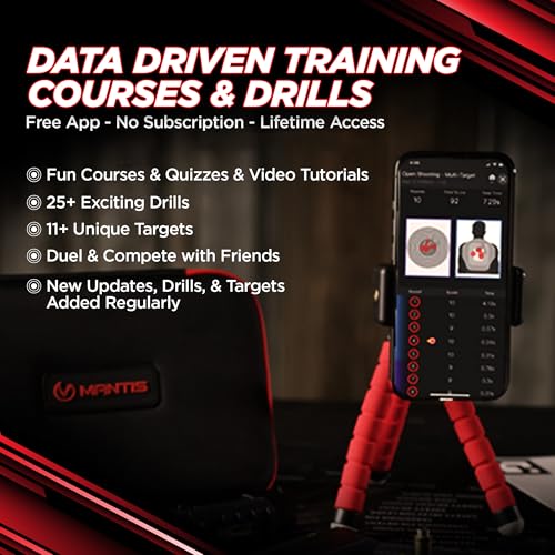 Image of Mantis Laser Academy Training Kit for 9mm, 45 ACP, 380 ACP, 40 S&W | Dry Fire System for Target Practice | Free App, No Subscription | Includes Training Cartridge