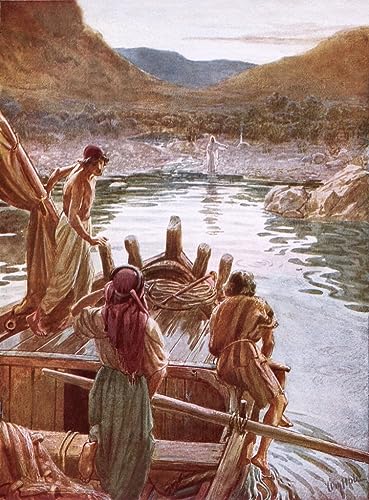 Tableau Jésus se montrant à Pierre reproduction William Brassey Hole 60x90cm