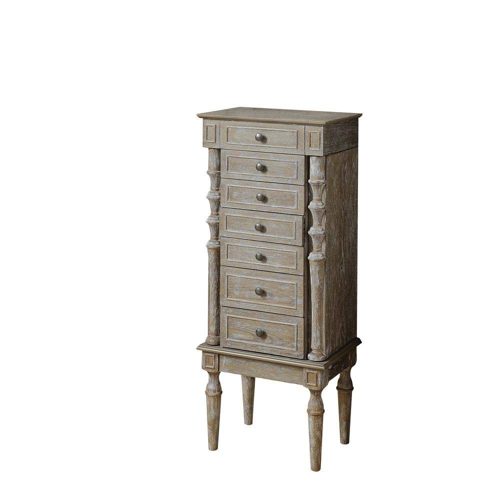 Photo 1 of ACME Taline Jewelry Armoire - - Weathered Oak