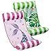 Schwimmbad Hängematten Set - 2er Pack Aufblasbare Poolschwimmer für Erwachsene 4 in 1 Mehrzweck-Poolzubehör Liege Sessel Übungssattel Floß für Outdoor Pool Party ( Meerjungfrau & Tropische Pflanzen )
