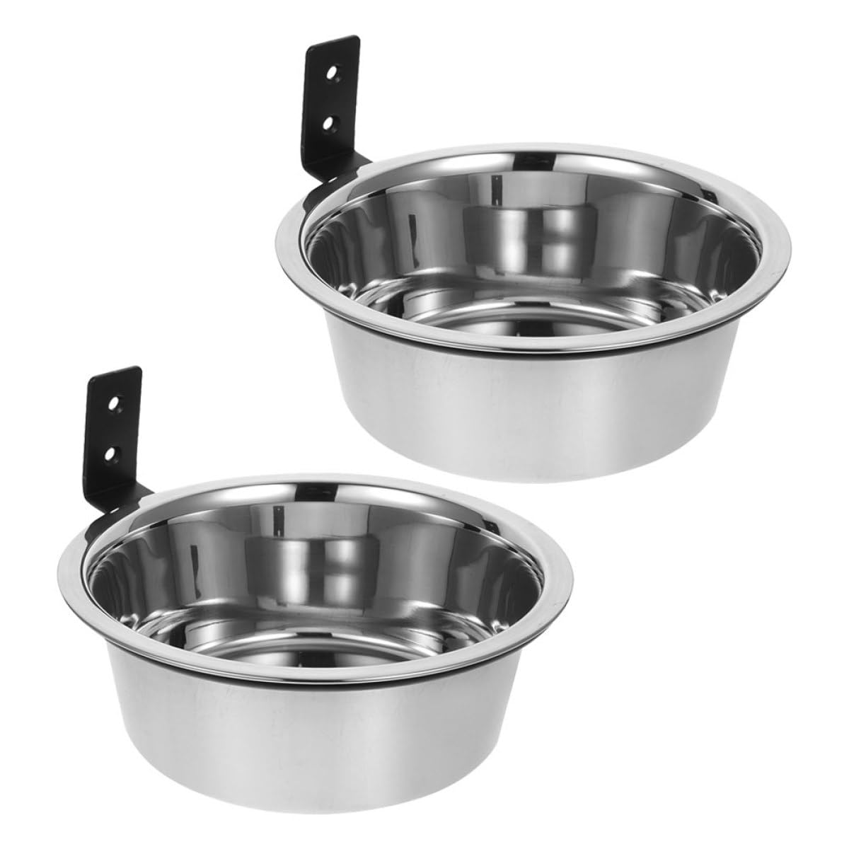 SHINEOFI 2 Juegos de Cuencos Colgantes Alimentar Mascotas para Perros de Acero Inoxidable, Soporte Fiable en Hogares y Jaulas