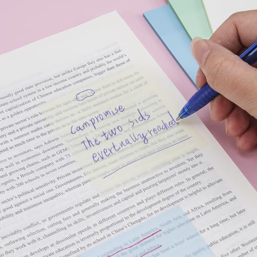 Notes adhésives transparentes premium - 600 intercalaires invisibles pour documents clairs - 3