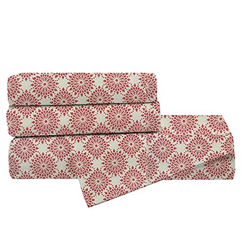 Image of Bed Sheets - Brushed Microfiber Bedsheets - Flat Bedsheets & Pillowcase - Super Soft Microfiber - Breathable Wrinkle, Fade Resistant & Cooling Sheets