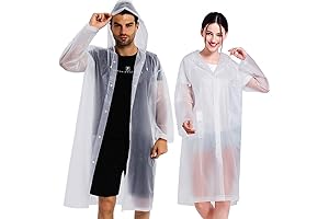 Disposable Raincoat 2 Pack: Keep Dry with Reusable EVA Rainwear for Adults