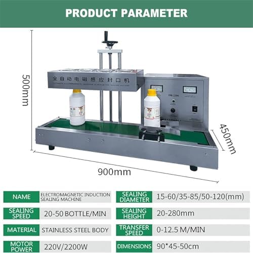 Automatic Electromagnetic Induction Sealing Machine - Jar Sealer for Plastic & Glass Bottles, Ideal for Aluminum Foil Sealing, Efficient and User-Friendly