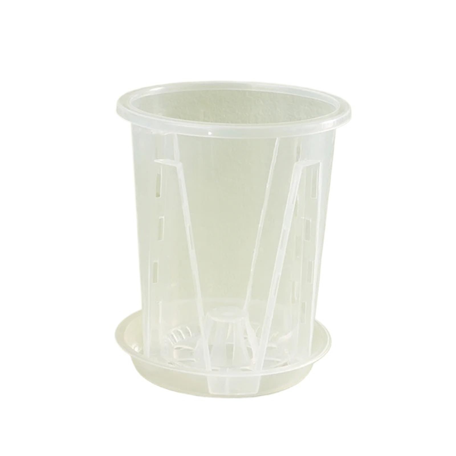 RUWLFE 5pcs Plant Pot Transparent Thickened Flower Planter Breathable DIY Permeable Tall Greenery Accessories for Succulents, Houseplants(12CM)