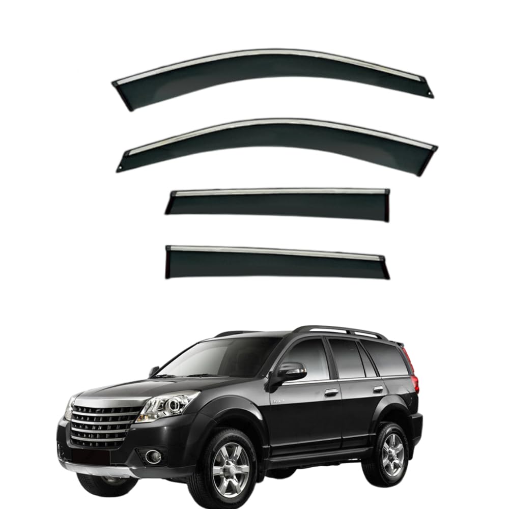 QOEMRHELT 4pc Set In-Channel Wind Deflectors, for Great Wall Haval H5 2010-2020 Window Visors Rain Guards Vent Visors Rain & Sun Protection,Car Accessories