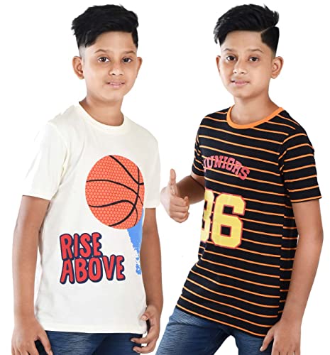 Image of Clothe Funn Boys T-Shirts Round Neck (Pack of 2)