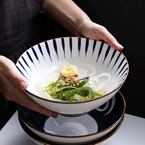 PIXNOR Tigelas de cerâmica estilo japonês, tigelas de macarrão Udon de porcelana grande, tigelas de